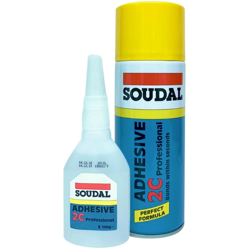 SOUDAL 2C ADHESIVE KITS (100 GR CYANO/400ML ACTIVATOR) TRANS 100GR & 400ML